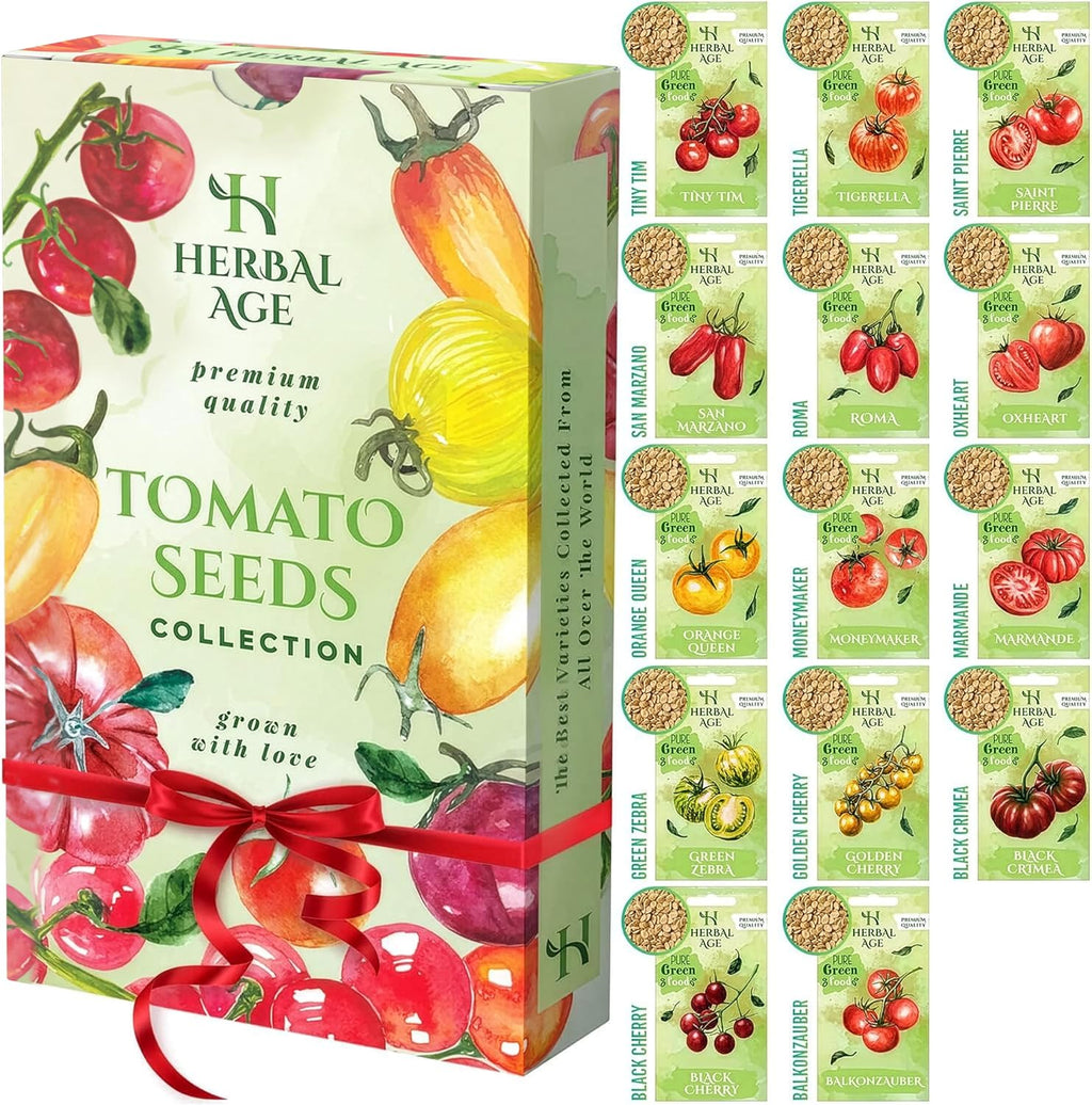 Garden Gifts, Grow Your Own Kits Tomatoes Seeds – 14 Unusual Tomato Varieties, 480+ Perfect Seeds – Gardening Gifts for Women, Unusual Gifts for Men – Allotment Gifts & Garden Accessories