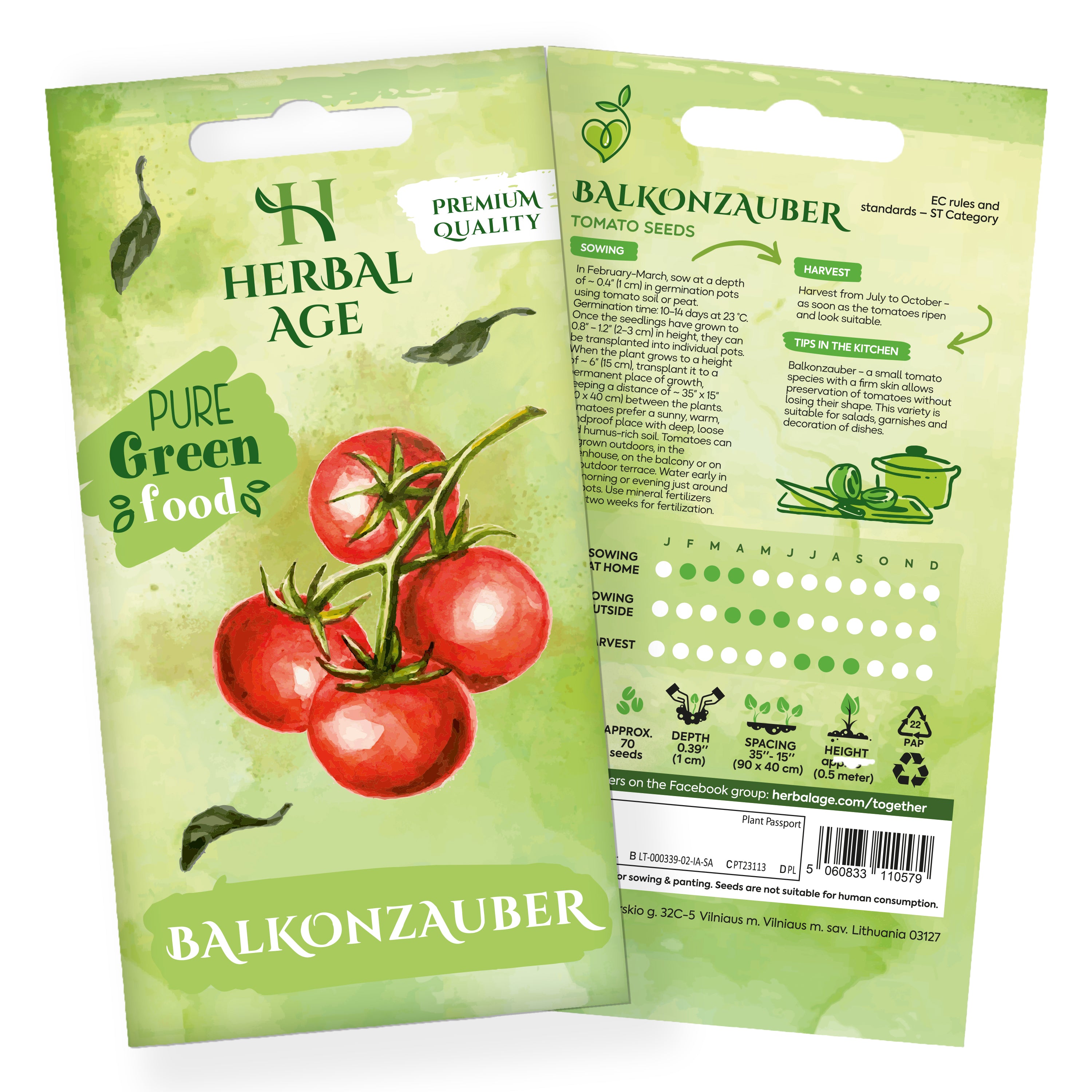 Premium Balkonzauber Tomato Seeds – Herbal Age