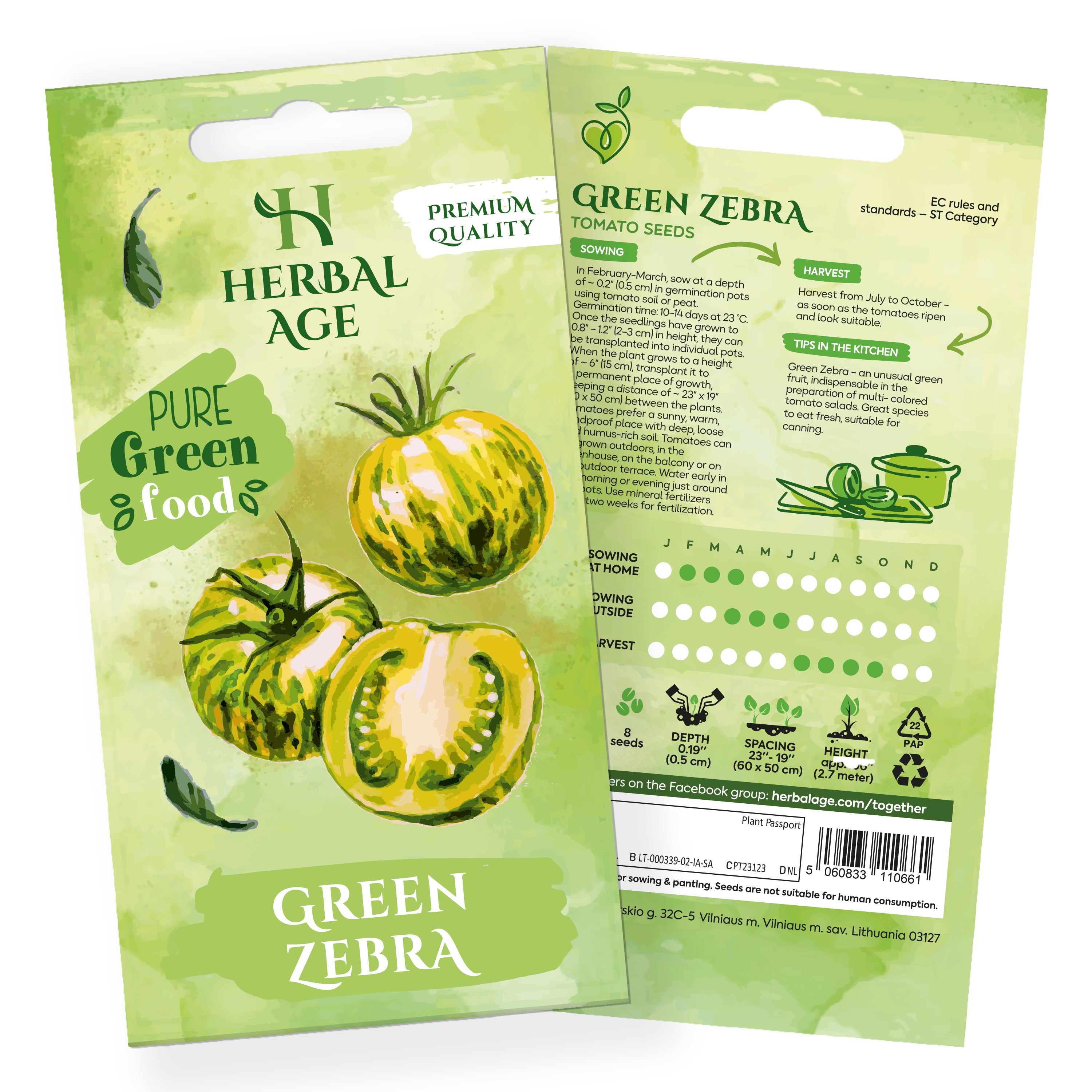 Premium Green Zebra Tomato Seeds