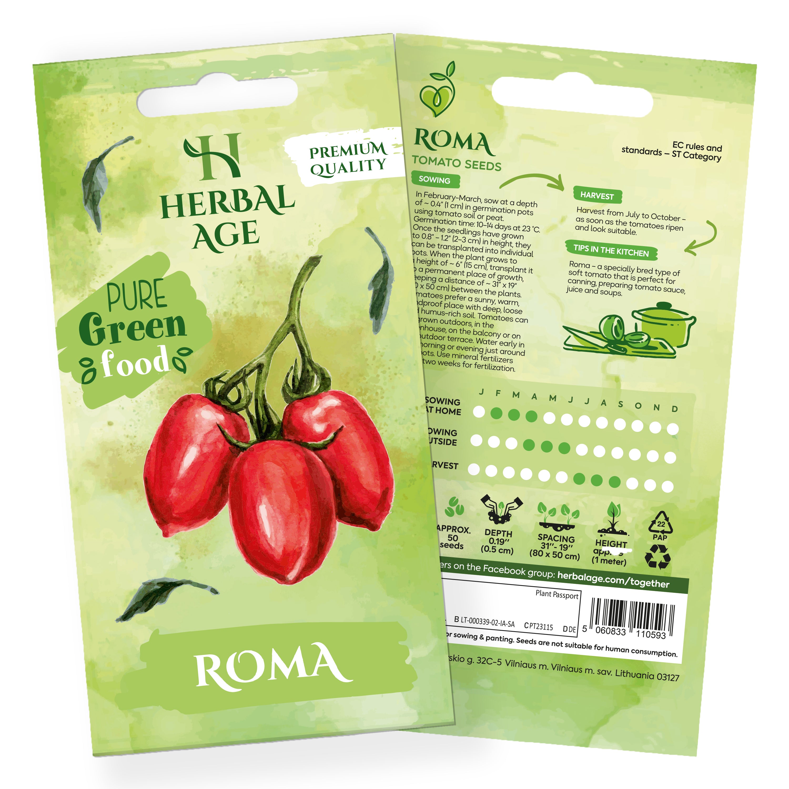 Premium Roma Tomato Seeds